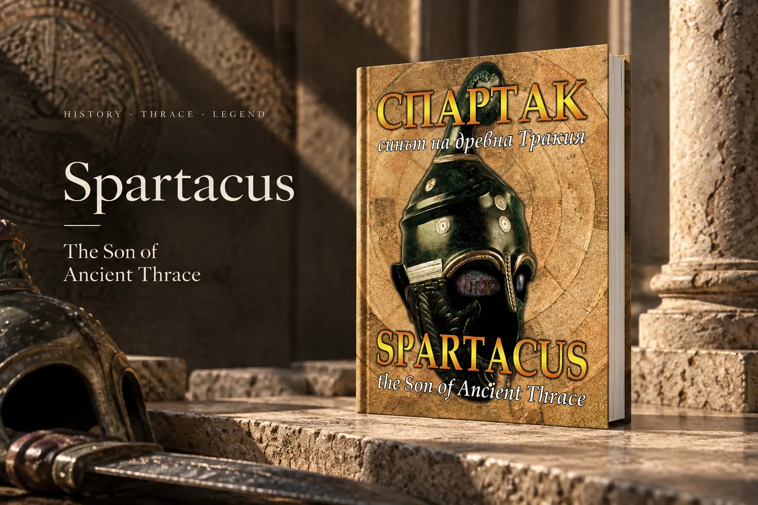 Spartacus, The Son of Ancient Thrace — book design