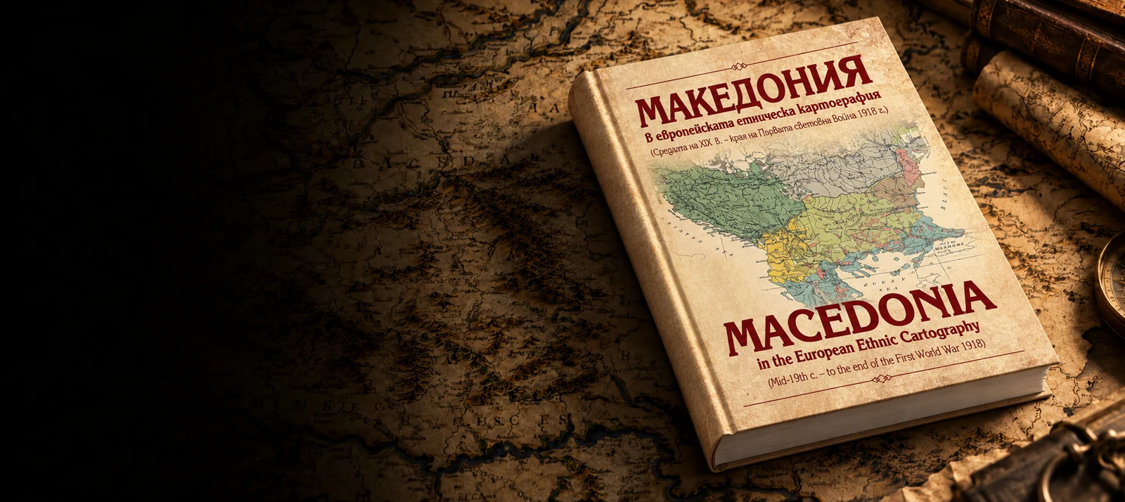 Macedonia in European Ethnic Cartography — atlas cover on historical maps